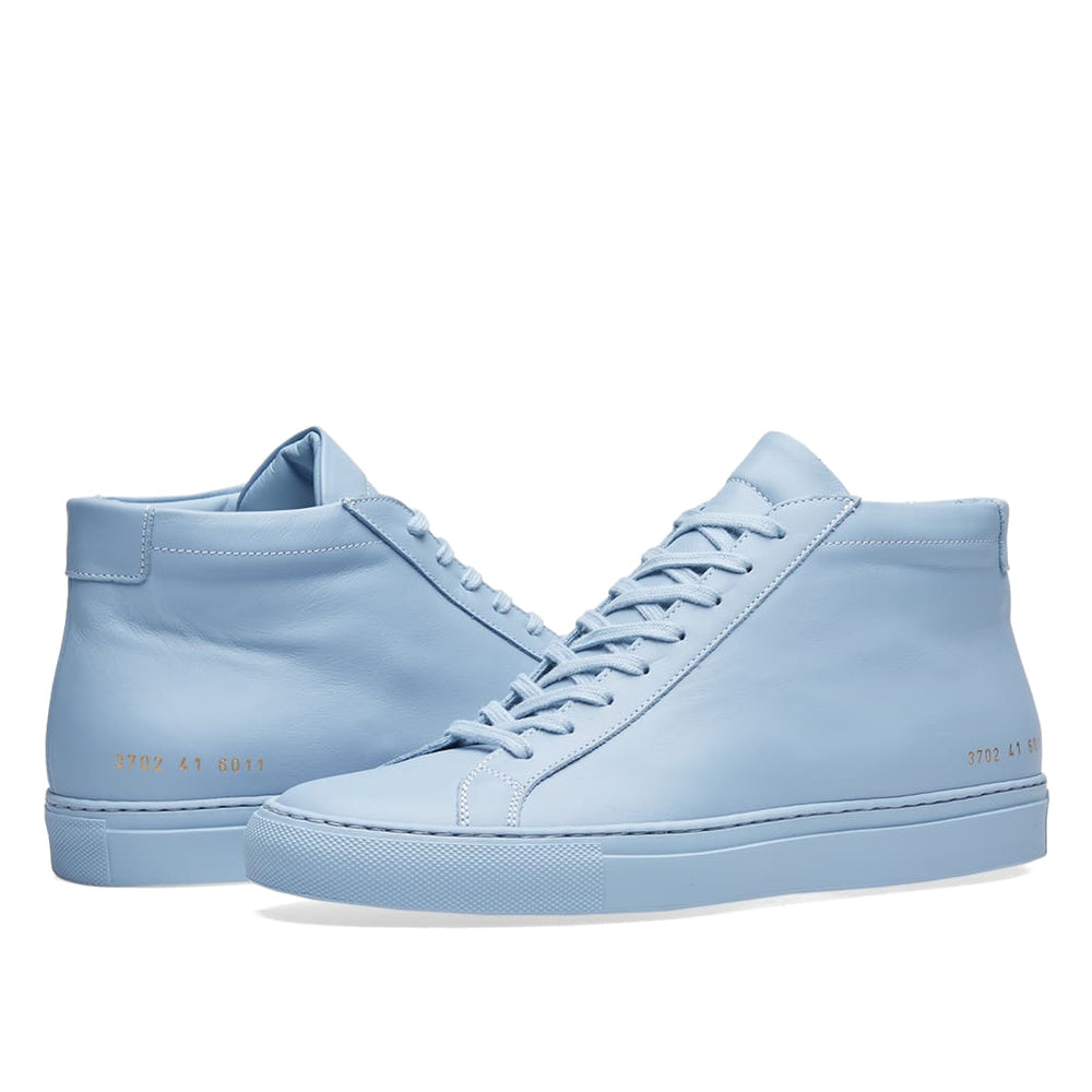 Common Projects Original Achilles Mid Powder Blue Leather 1529-6011 — image 4
