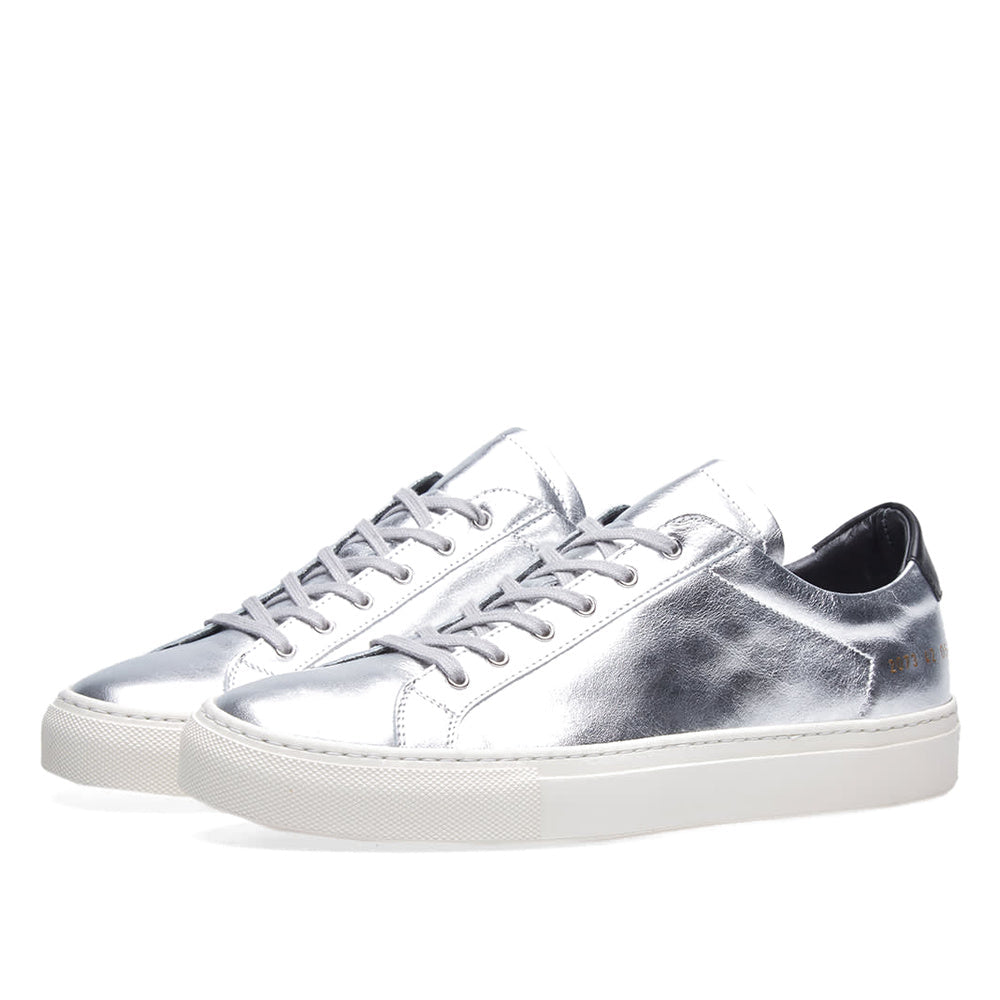 Common Projects Achilles Retro Low Argent & Noir 2073-0547