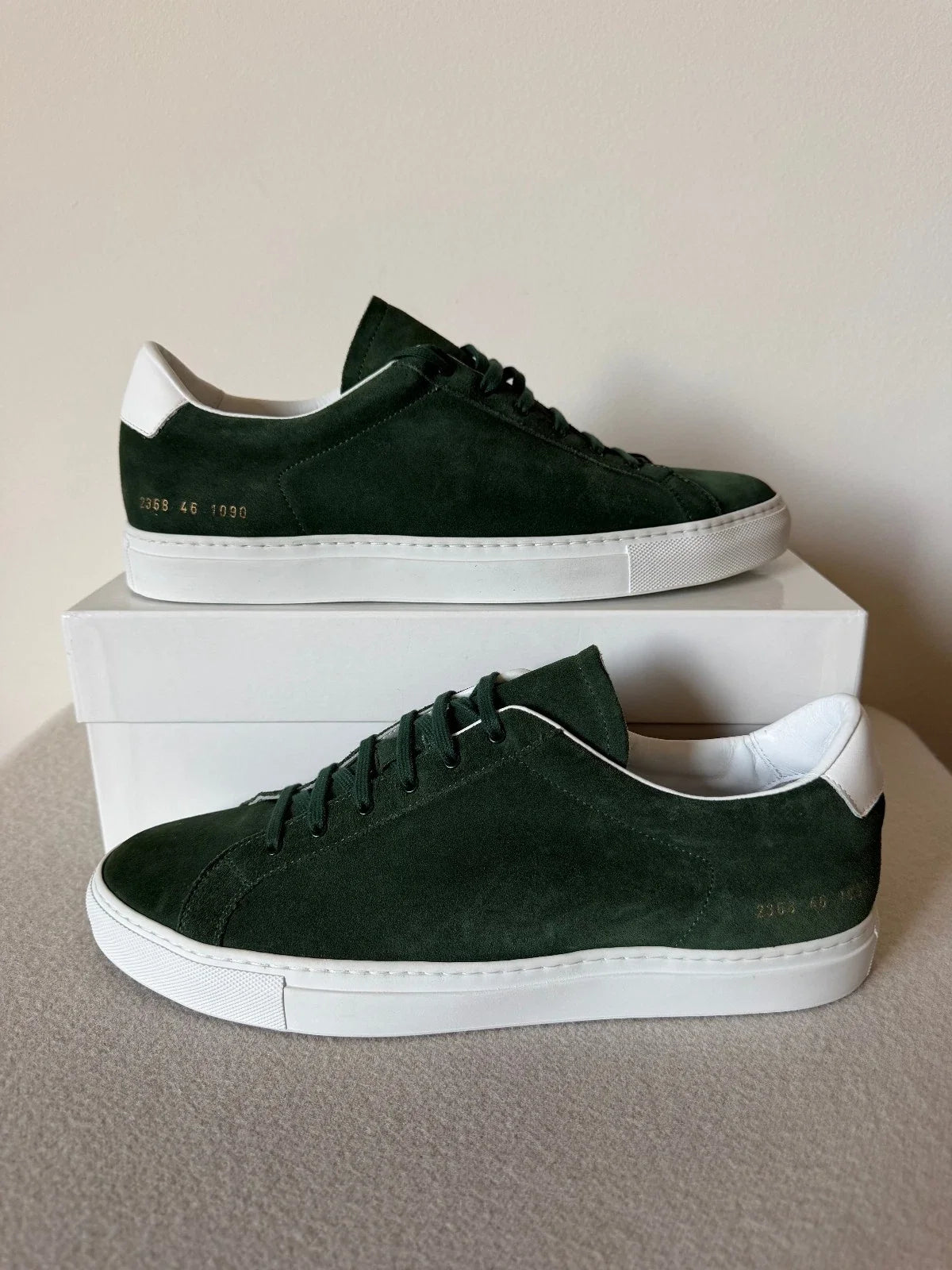 Common Projects Retro Low Wildleder Grün 2368-1090