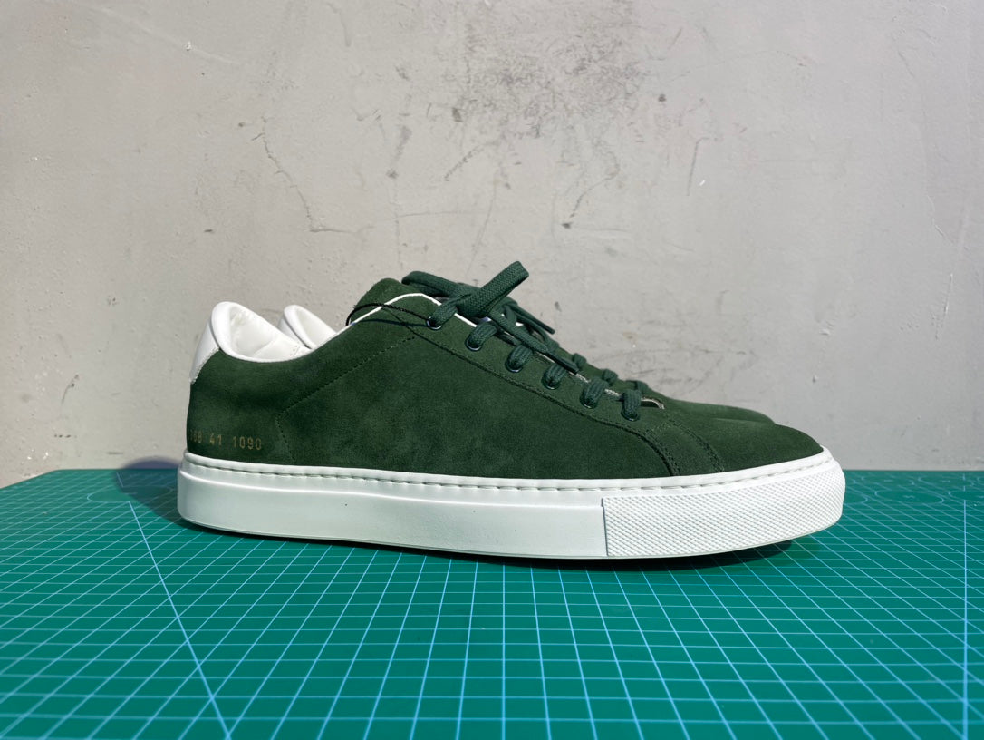 Common Projects Retro Low Wildleder Grün 2368-1090